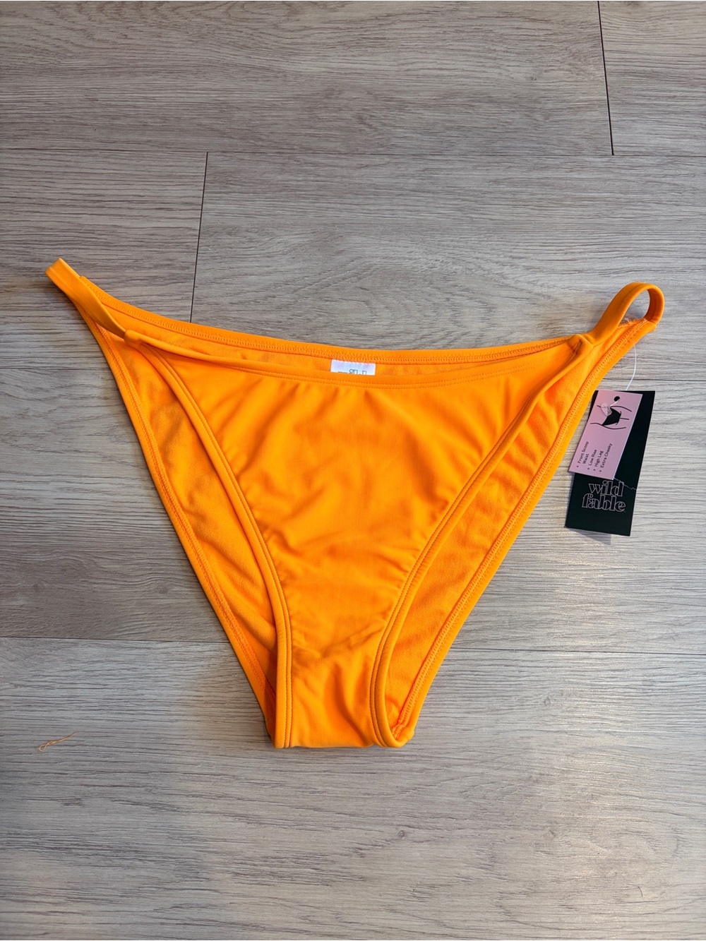 Wild Fable Orange Scoop Front Bikini Bottom Size L 12-14 NWT